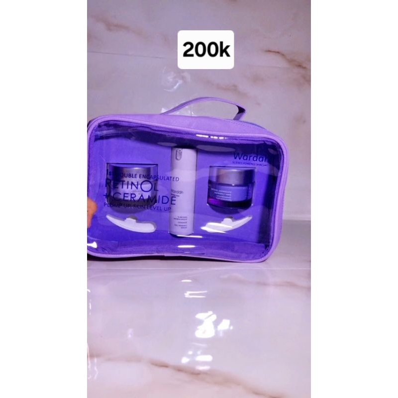 1 set skincare wardah preloved night cream day cream serum