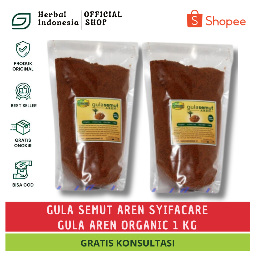 

Gula Semut Aren Syifacare - Gula Aren Organic 1 Kg Asli Original
