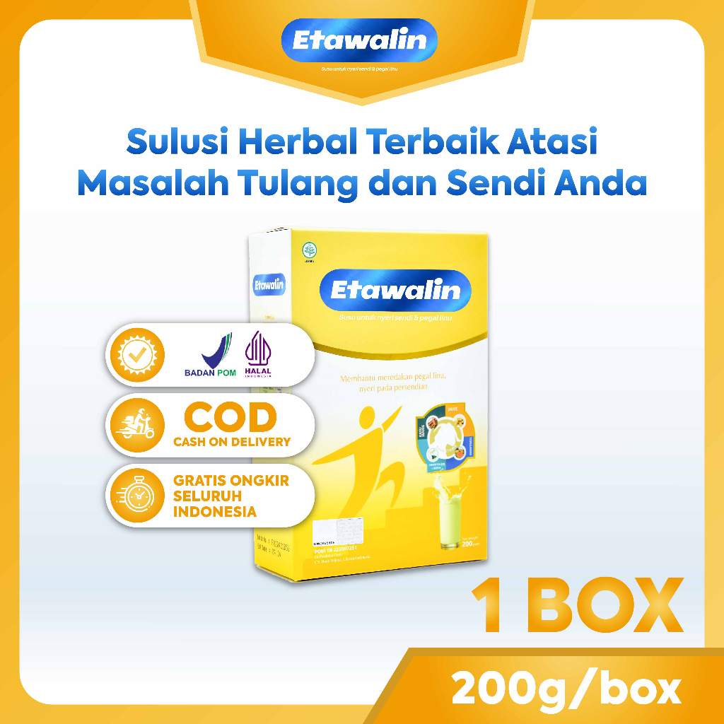 

ETAWALIN SOLUSI ASAM URAT DAN NYERI SENDI DARI SUSU KAMBING ETAWA 1 BOX ASLI