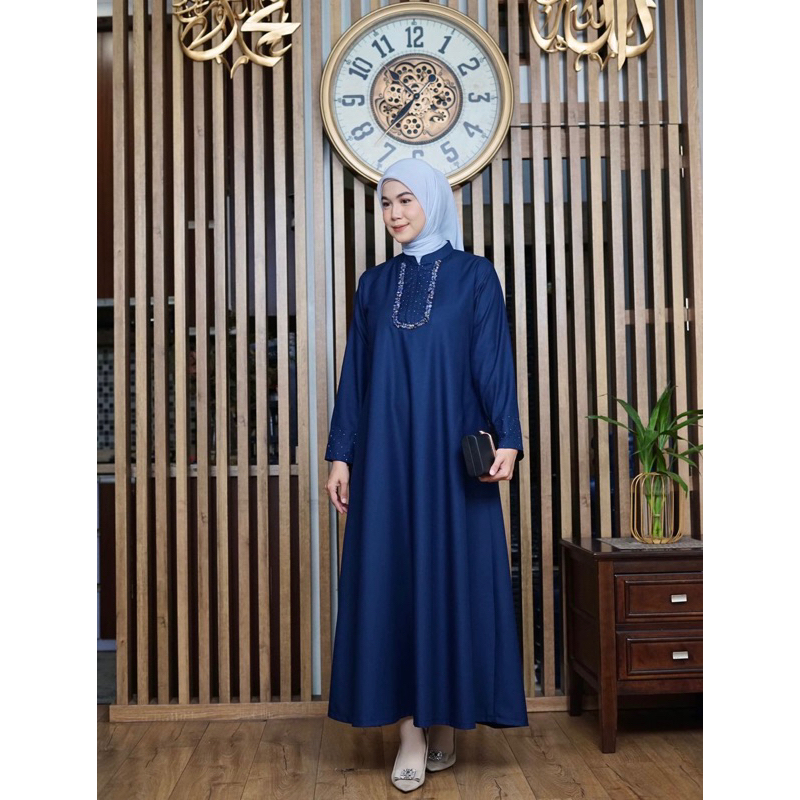 ( BISA COD ) Gamis Batu Lengan Payet Toyobo Fodu Original Kamari / Gamis Batu Payet Terlaris / Gamis