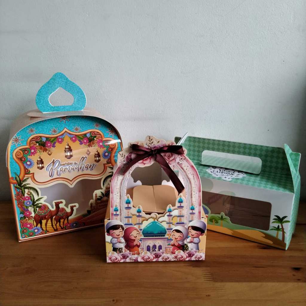 

Kotak Hampers Idul Fitri / Lebaran Handle Kertas