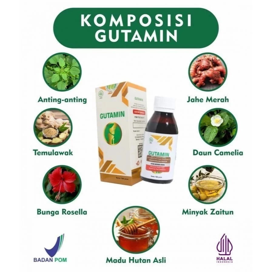 

GUTAMIN Madu Herbal Original Berat Bersih 175 Gram