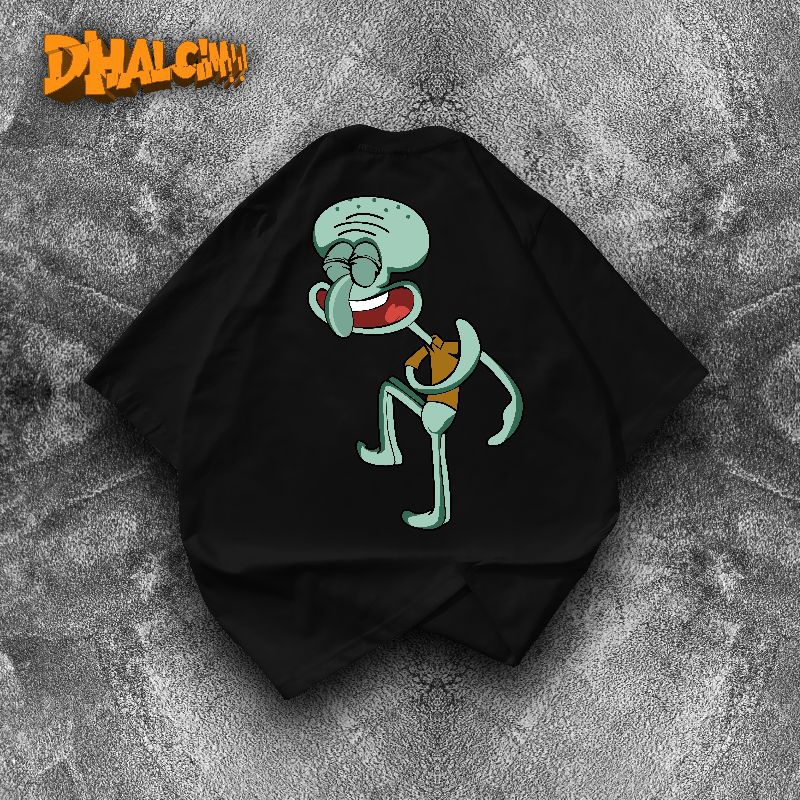 KAOS DISTRO SQUIDWARD FUL COTTON 24S, KAOS SQUIDWARD TERBARU, KAOS SQUIDWARD TERTAWA, KAOS SQUIDWARD