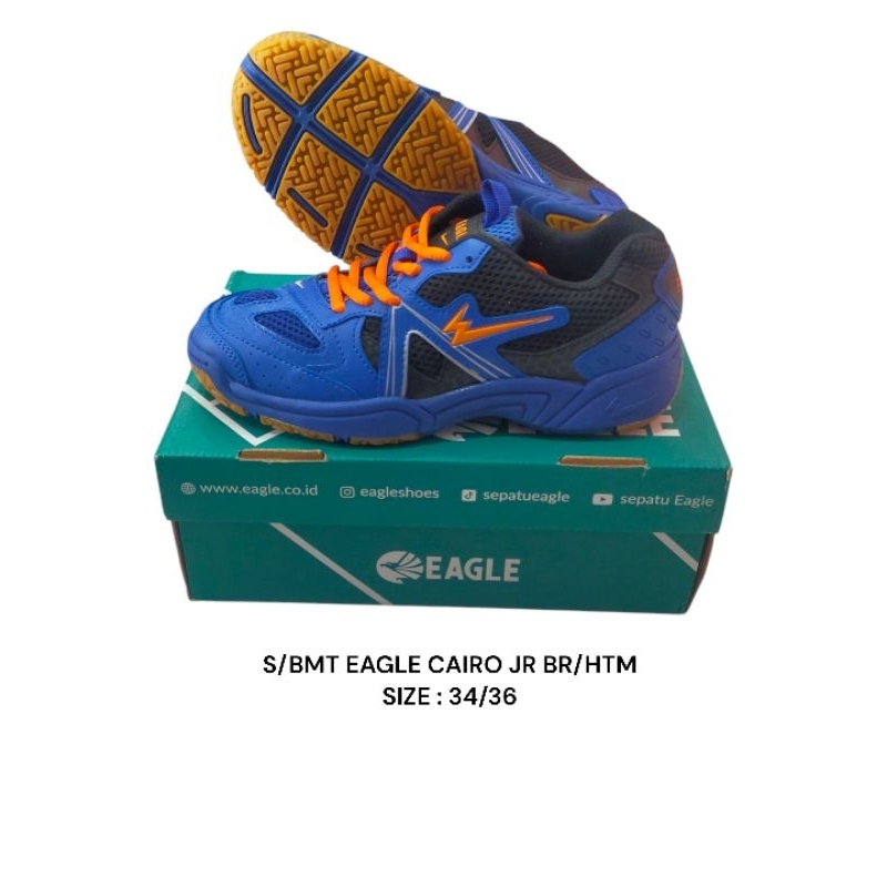 SEPATU BADMINTON EAGLE CAIRO JR BIRU/HITAM