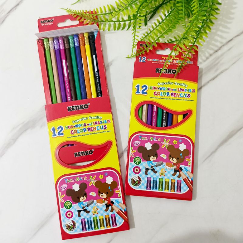 

Pensil Warna Kenko + Penghapus CP-12FNWE/Pensil Warna Bisa dihapus Kenko 12 Warna