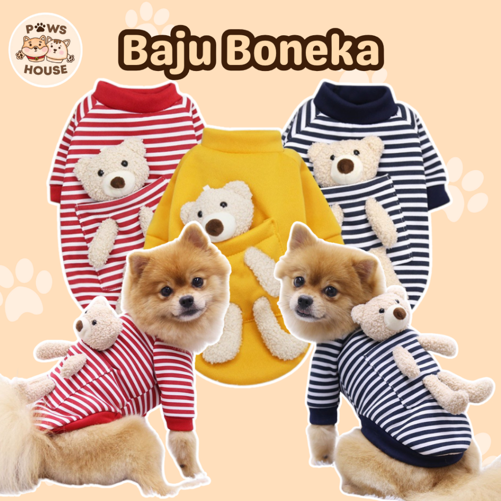 Marmousi - Baju Anjing Kucing Kecil Besar Cowok Cewek Lucu Poodle Minipom