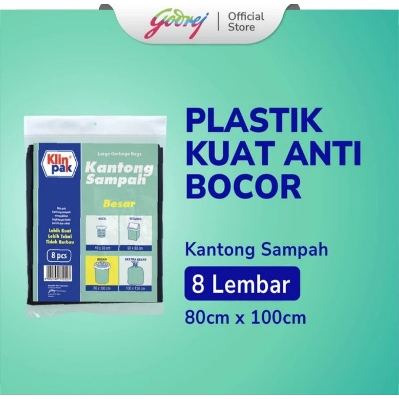 Klinpak Kantong Sampah Ukuran Besar 80 x 100 cm Polybag Trashbag