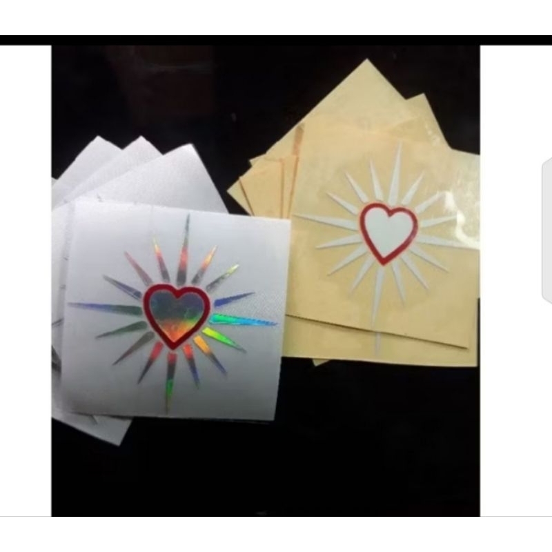 

stiker cutting biasa / hologram stiker psht / stiker hati bersinar/ setiker logo psht