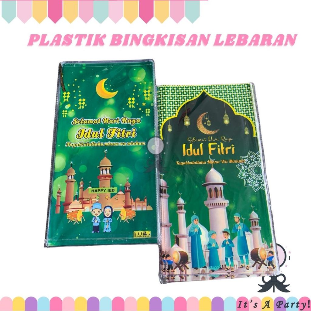 

Plastik Bingkisan Lebaran Selamat Idul Fitri isi 12pcs Kantong Plastik Bingkisan Souvenir Lebaran PLatik Snack Kue Lebaran