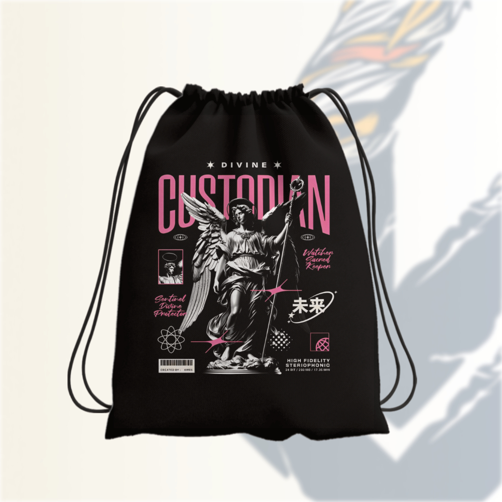 Wildhappen - Tas Serut DTF Streatwear Pria  Anti Air Kain Parasut Nylon -Sekolah/Olarga