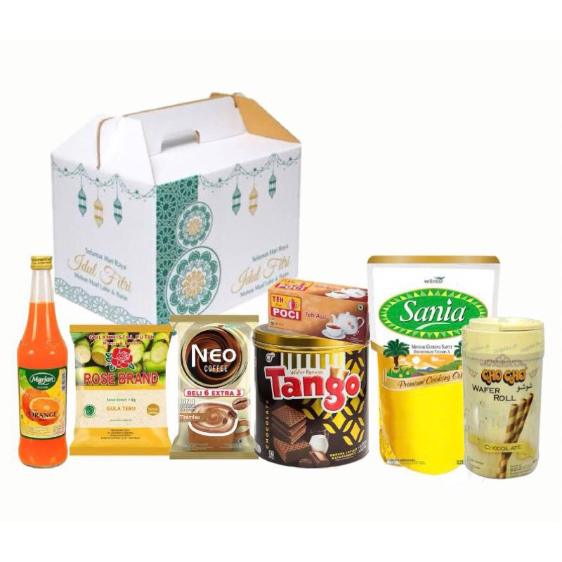 

PARCEL IDUL FITRI PAKET SEMBAKO LEBARAN BOX JINJING TERMASUK KARTU UCAPAN