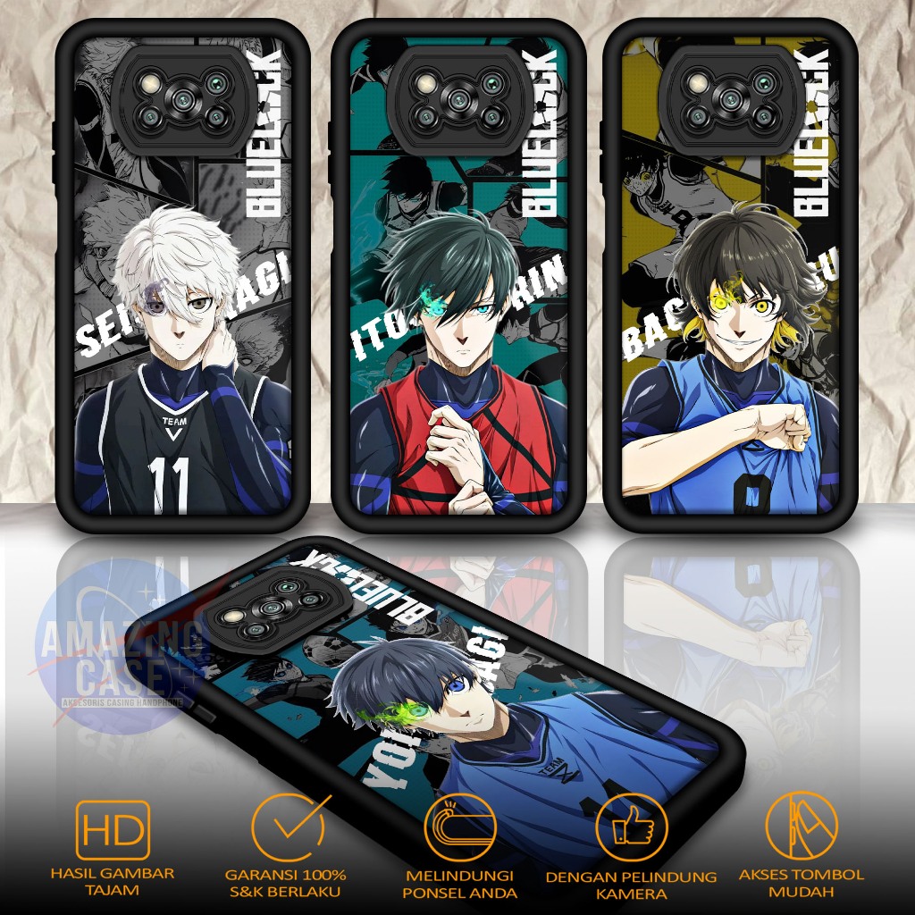 Case Premium Compatible For POCO X3  X3 NFC X3 PRO  Motif BLLK Casing Softcase Glossy Anti Jamur