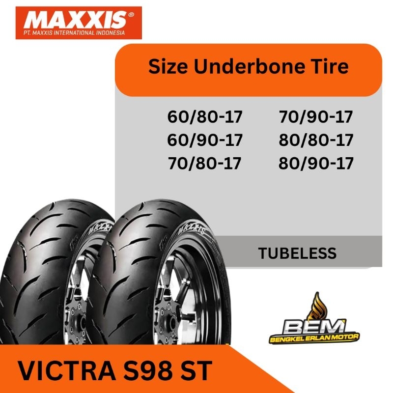 BAN MAXXIS Victra Ring 17 70/90-17 80/90-17 90/80-17 120/70-17 130/70-17 140/70-17 Tubeless