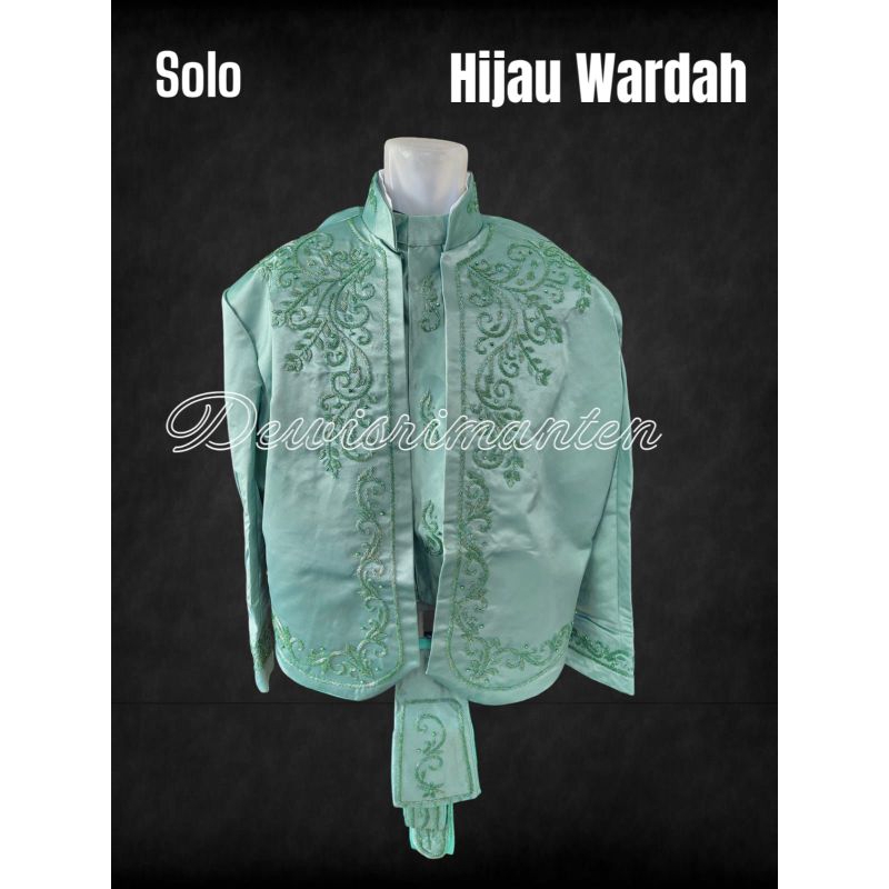 Baju Beskap Solo Hijau Wardah payet Harga SALE