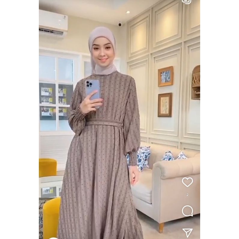 umnia dress by jannat warna grey (preloved)