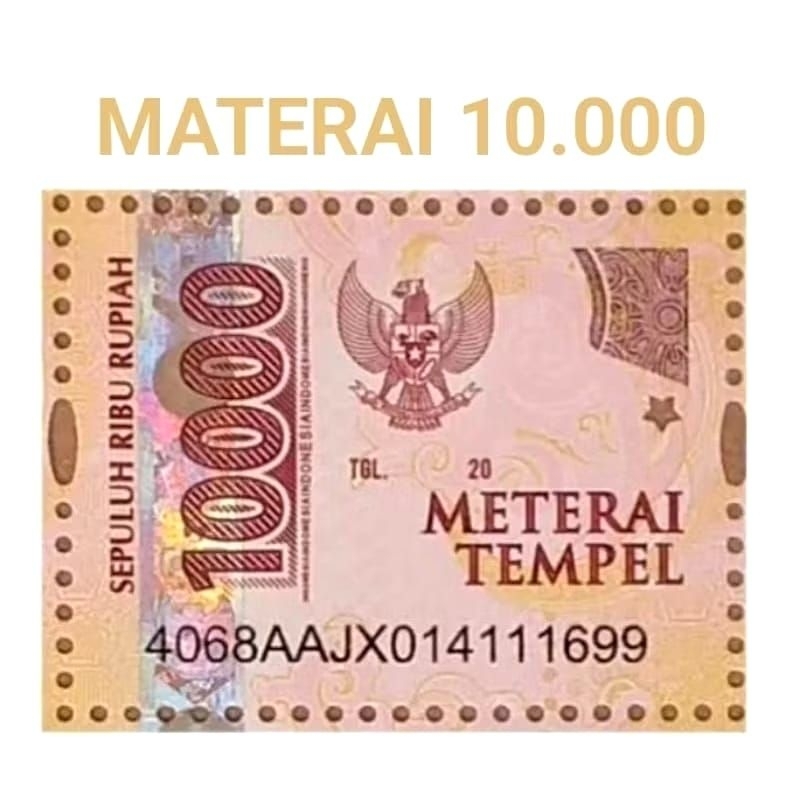 

MATERAI 10000 ASLI / MATERAI 10.000 / MATERAI RP 10.000