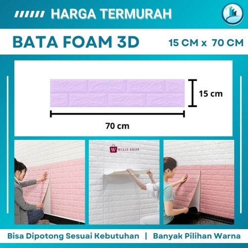 Wallpaper Bata Foam Dinding Busa Tebal Walfoam Motif Batu Bata Premium Aesthetic Waterproof