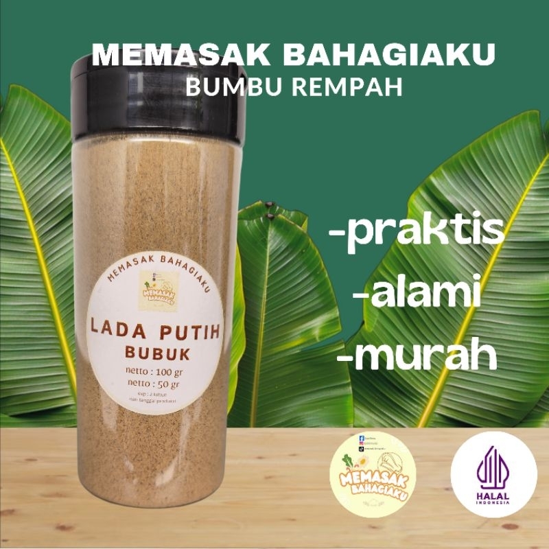 

lada putih bangka bubuk kemasan botol 140 ml /lada bubuk murni tanpa campuran/bumbu dapur / bumbu rempah / rempah bubuk/ bumbu masak / lada putih bubuk murni