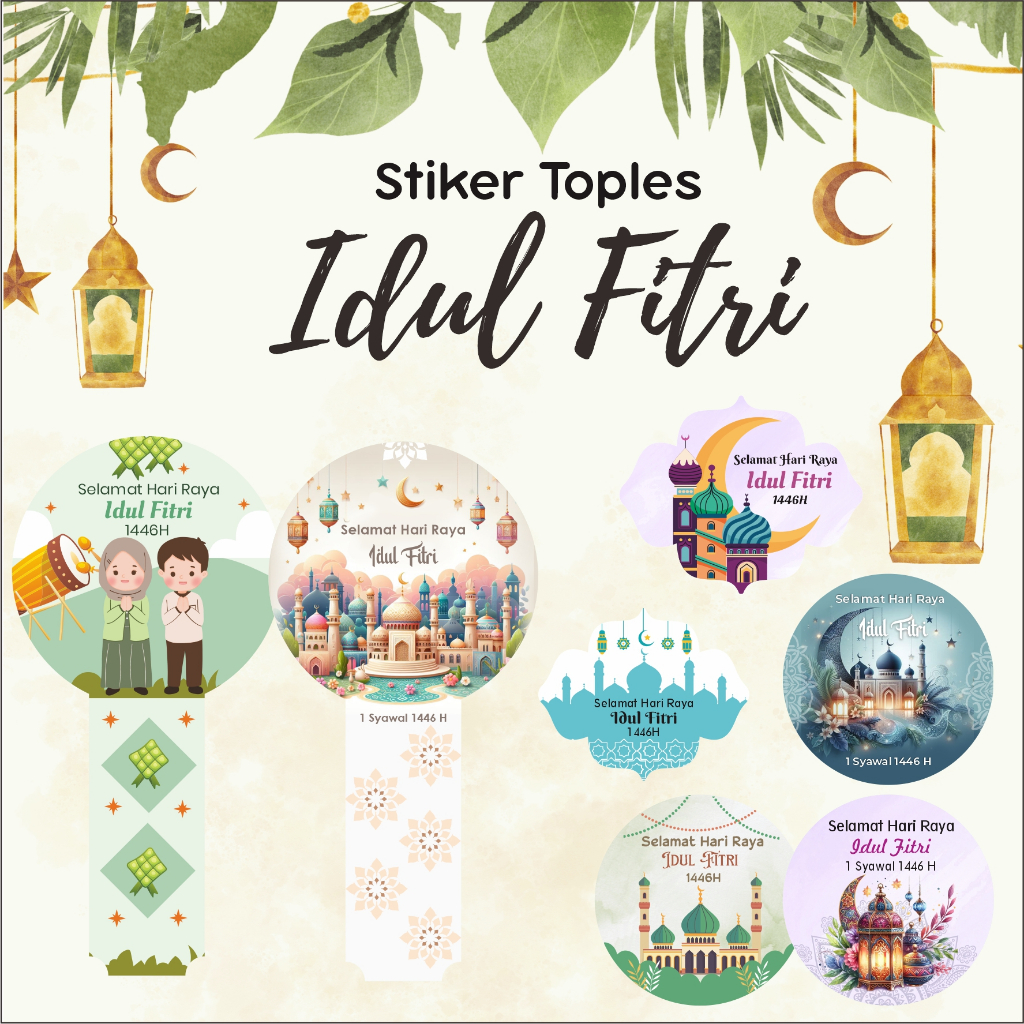 

Stiker Toples Kue Lebaran Idul Fitri Free Input Nama/Logo