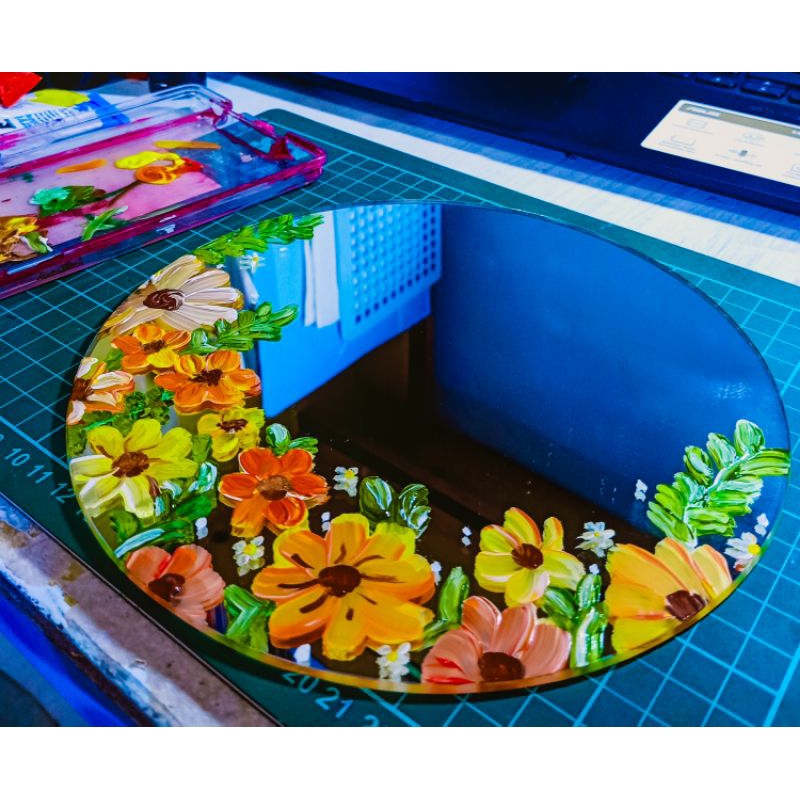 CERMIN AESTHETIC, Mirror painting, Cermin lukis Termurah