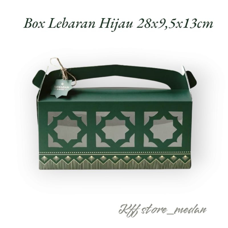 

Box Hampers Lebaran Hijau 28x9,5x13cm (Pcs)