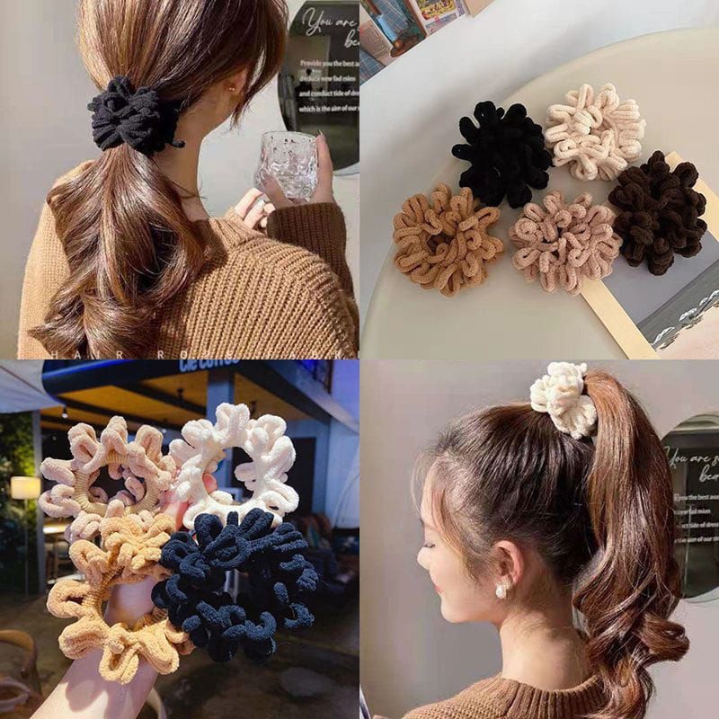 AH - IKAT RAMBUT GURITA KERITING / IKAT RAMBUT SCRUNCHIE GURITA HALUS MODEL KOREA