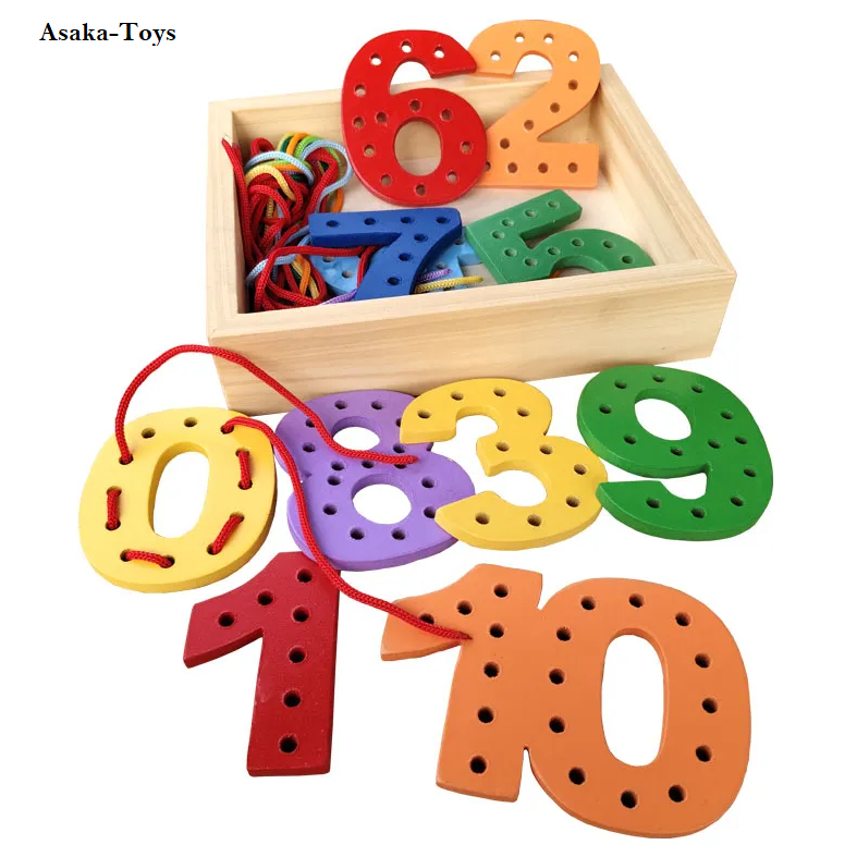 Mainan Paud APE - Papan Jahit Angka - AsakaToys