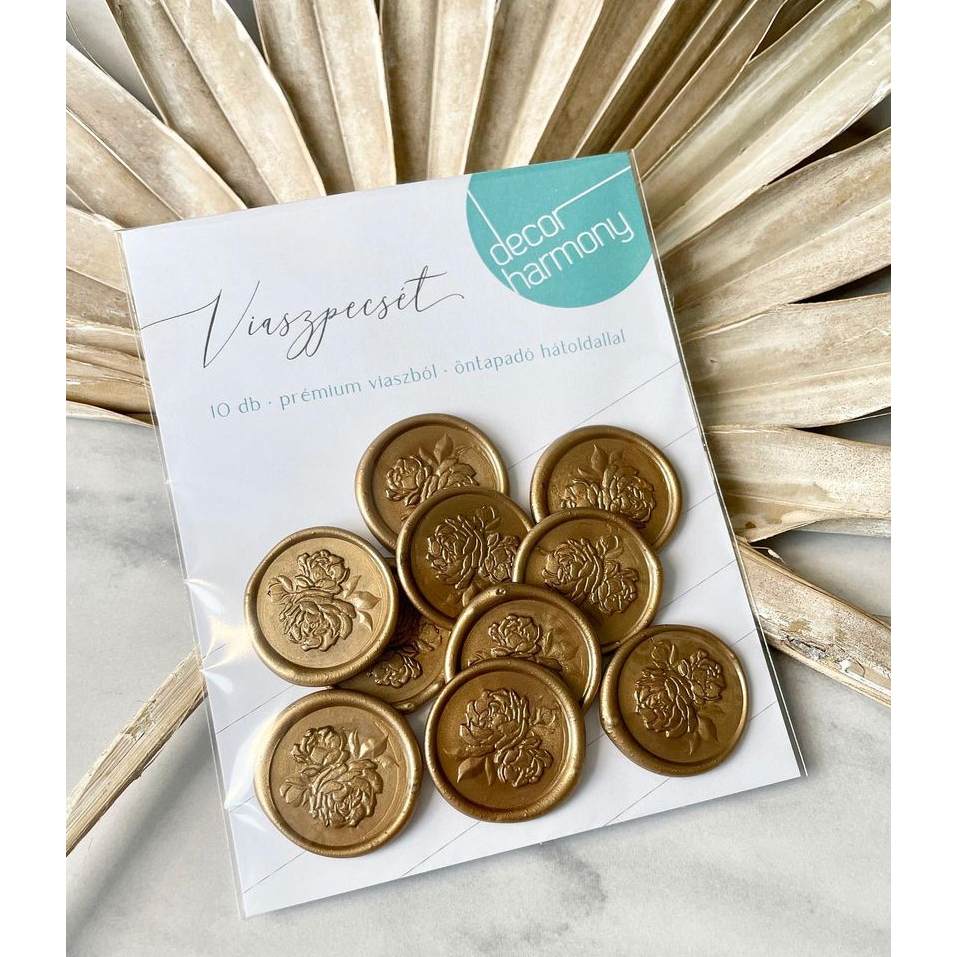 

Ganzania (GOLD) - 1 Pieces Wax seal coinbulat sticker instan segel vintage undangan / DIY Hampers / Wax Octagon GUN #PaleteColor