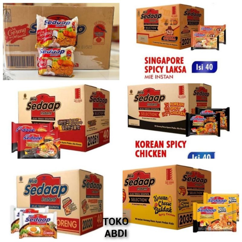 

mie sedap goreng all varian dus/ 91g isi 40