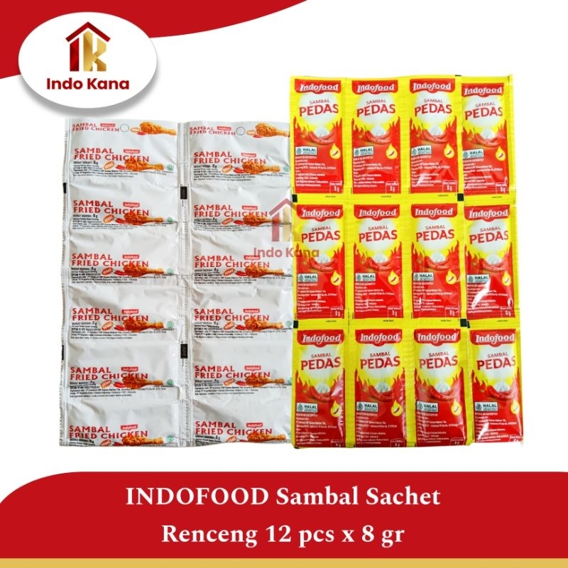 

INDOFOOD Sambal Sachet Renceng 12 pcs X 8 gr