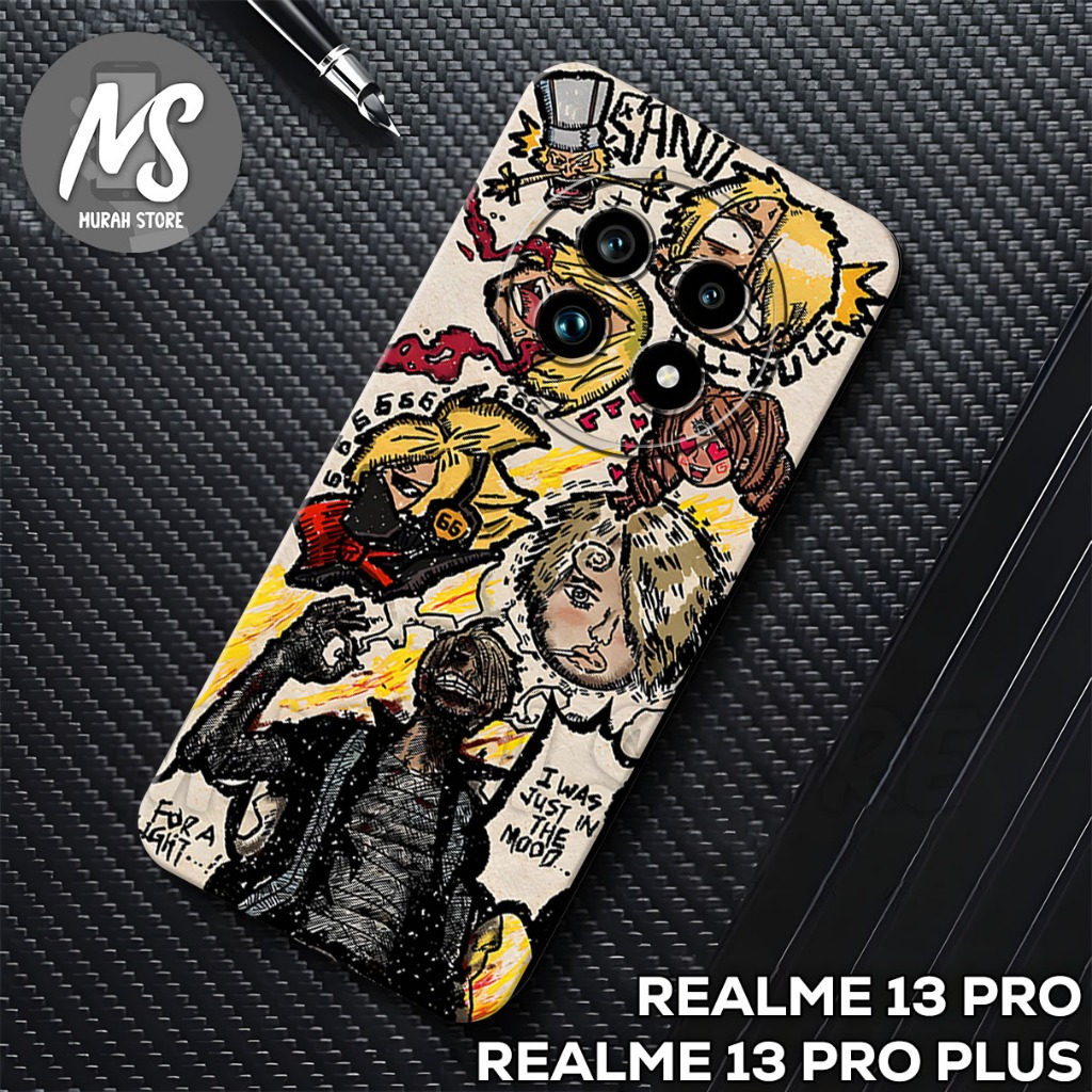 Softcase REALME 13 PRO & REALME 13 PRO PLUS | MS5 Motif ANIME | Silicon | Pelindung Hp | Procamera
