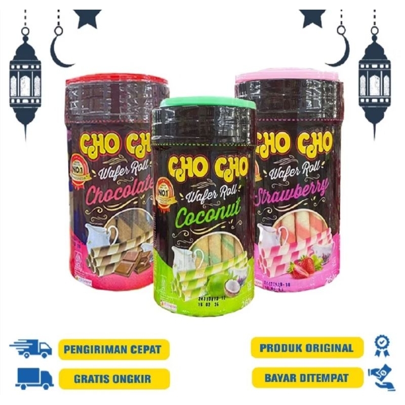 

(JAR) CHO CHO WAFFER ROLL ASTOR COKLAT STROWBERRY SS