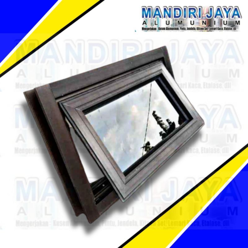 jendela alumunium / boven alumunium / Jendela dapur Tinggal Pasang / ukuran kusen 60 x 40