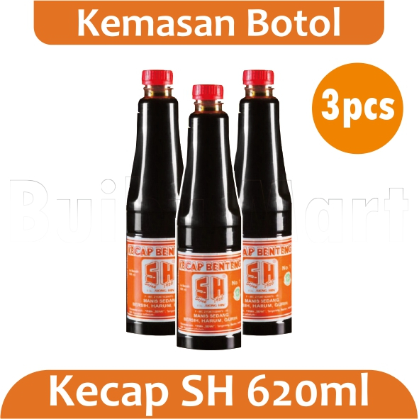 

[ 3pcs ] SH Benteng Kecap Manis Kemasan Botol 620ml x3pcs