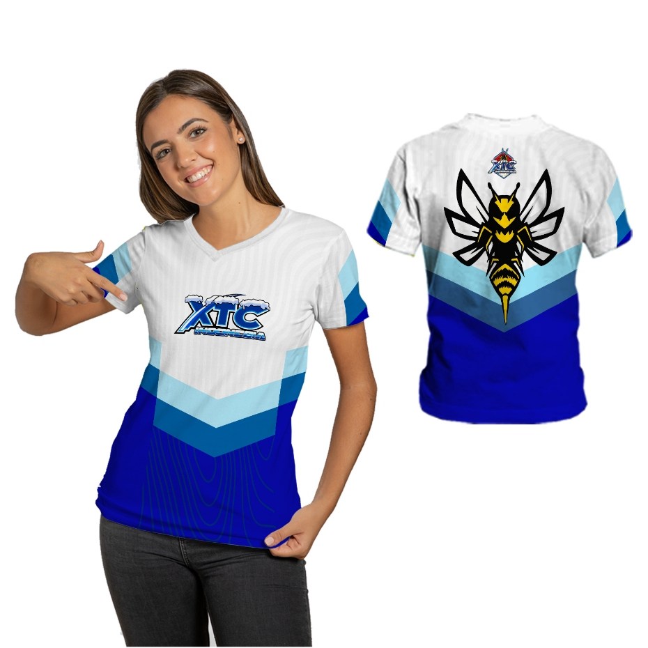 XTC INDONESIA Kaos Jersey Perempuan Dewasa Tangan Panjang Fullprint