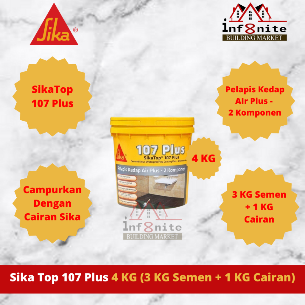Sikatop 107 Sika Top 107 Plus Sika Waterproofing 2 Komponen 4 Kg