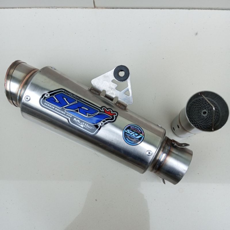 db killer katalis + slincer knalpot srj racing 354 type gp pro 20 cm inlet 50 mm tabung ori original