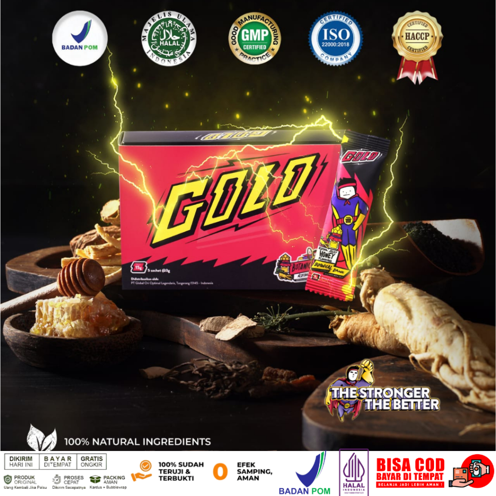 

1 Box isi 5 Sachet GOLO GINSENG Original Golo Gingseng Official 100% ORIGINAL Herbal Pria