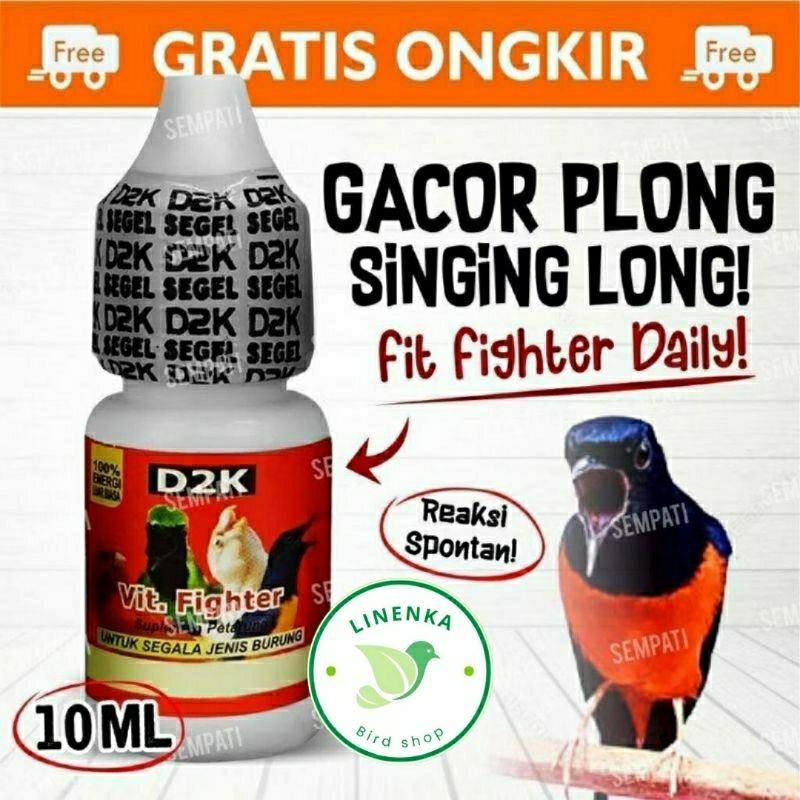 D2K VIT FIGHTER VITAMIN BURUNG KICAU PENGGACOR BURUNG MENINGKATKAN MENTAL BURUNG LOMBA