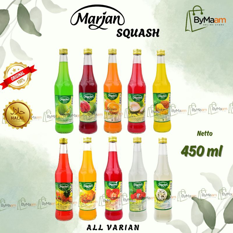 

Sirup MARJAN SQUASH All Varian 425 ml Rasa Melon, Guava Jambu, Orange Jeruk, Cocopandan, Pineapple Nanas, Fruit Punch, Mango Mangga, Strawberry Stroberi, Lychee Leci, Soursop Sirsak