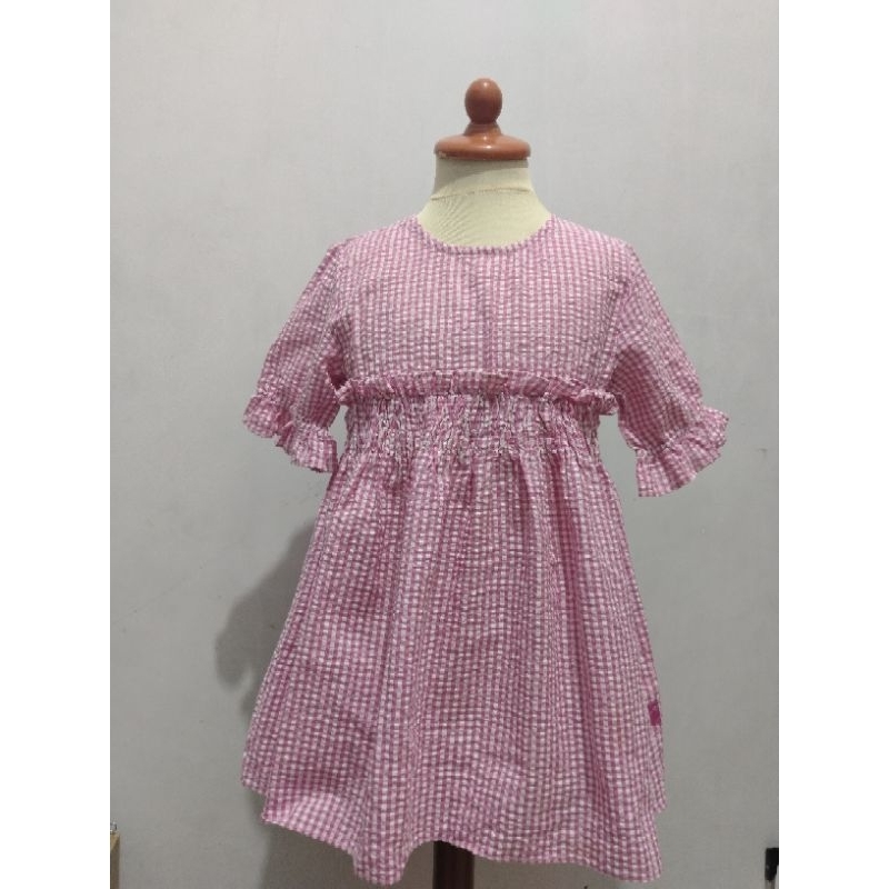 Preloved Dress Anak Perempuan Smocked Dress