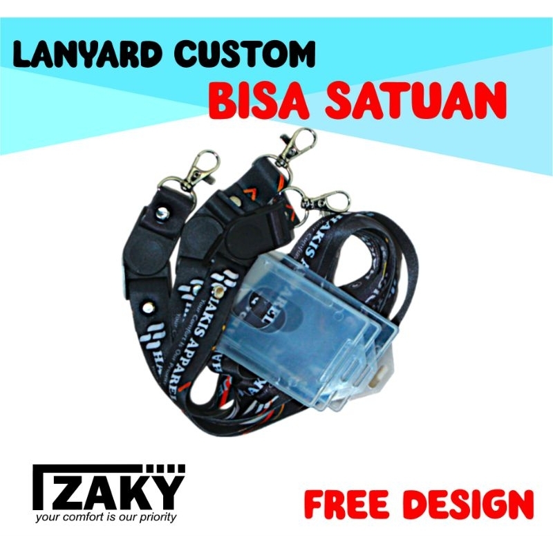 

LANYARD CUSTOM BISA ORDER SATUAN || CETAK 2 SISI || LANYARD 2CM TANPA MINIMAL ORDER