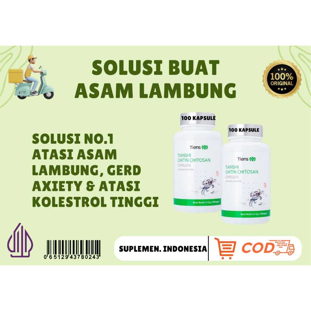 OBAT SAAM LAMBUNG DAN GERD KRONIS OBAT HERBAL CINA CHITINCITOSAN TIENS LULUS KKN DAN SUDAH BPOM