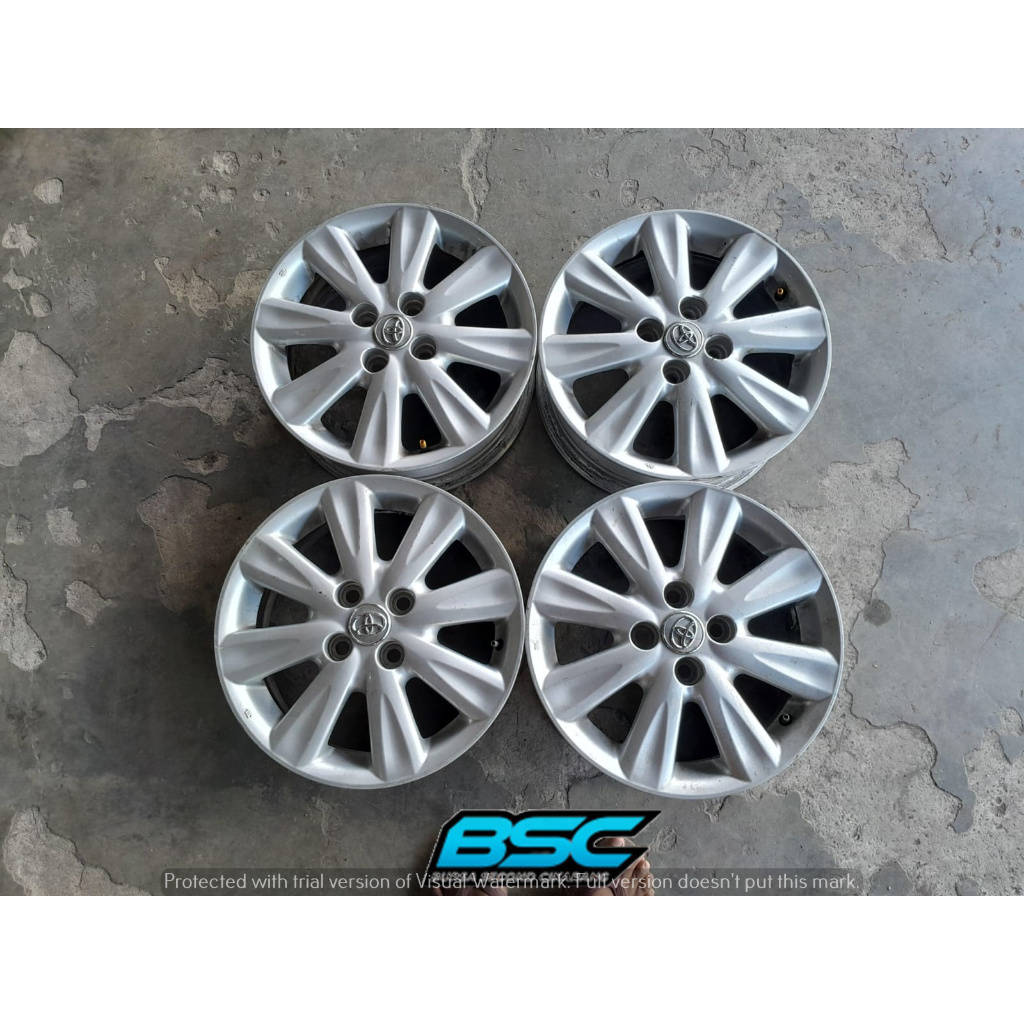 Velg Mobil Oem Second Murah R15 Copotan Yaris Bapau Pcd 4x100 Ring 15 Buat Sigra Ayla Soluna Vios Tw