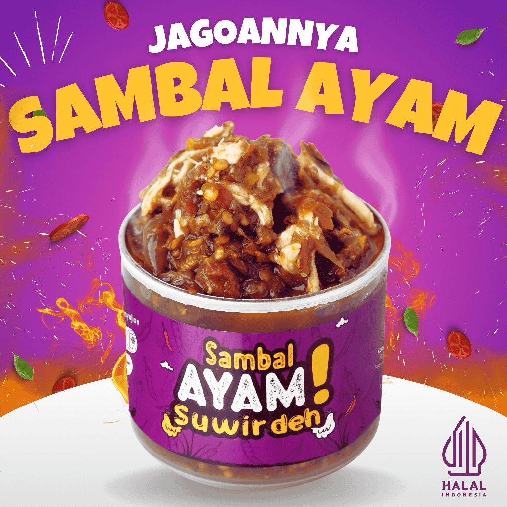 

Sambal Mancuy - Sambal Ayam Suwir - Sambal Pedas