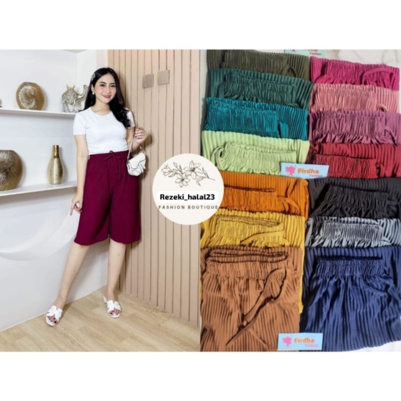 CELANA KULOT LIDI PLISKET PENDEK 7/8 KULOT LIDI TALI PLISKET TEBAL PENDEK/KULOT LIDI 7/8 TERMURAH..