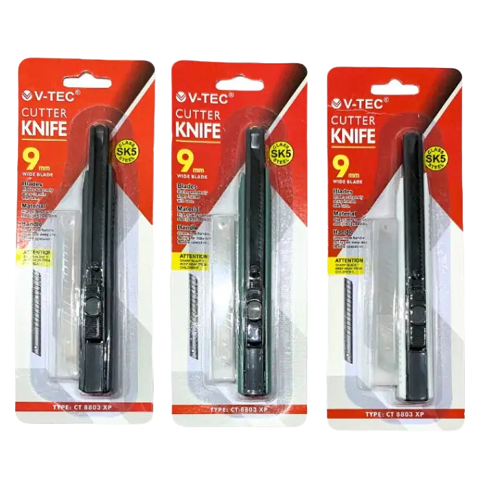 

Cutter Pisau Potong Kecil Cuter Potong Knife V-Tec CT 8803 XP (Free Refill 1 Tube)