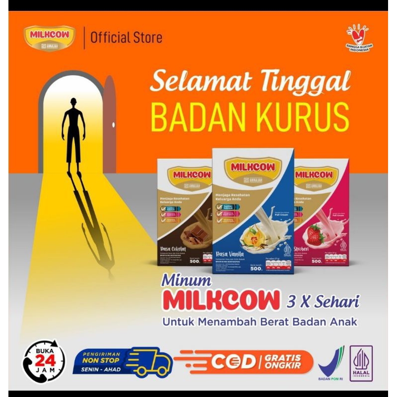 

MILKCOW SUSU SAPI PENAMBAH NAFSU MAKAN DAN PENGGEMUK BADAN 500gram