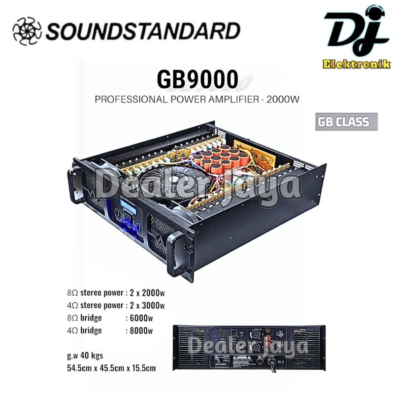 Power Amplifier Soundstandard GB 9000 / GB9000 - 2 channel (Sound Standart)