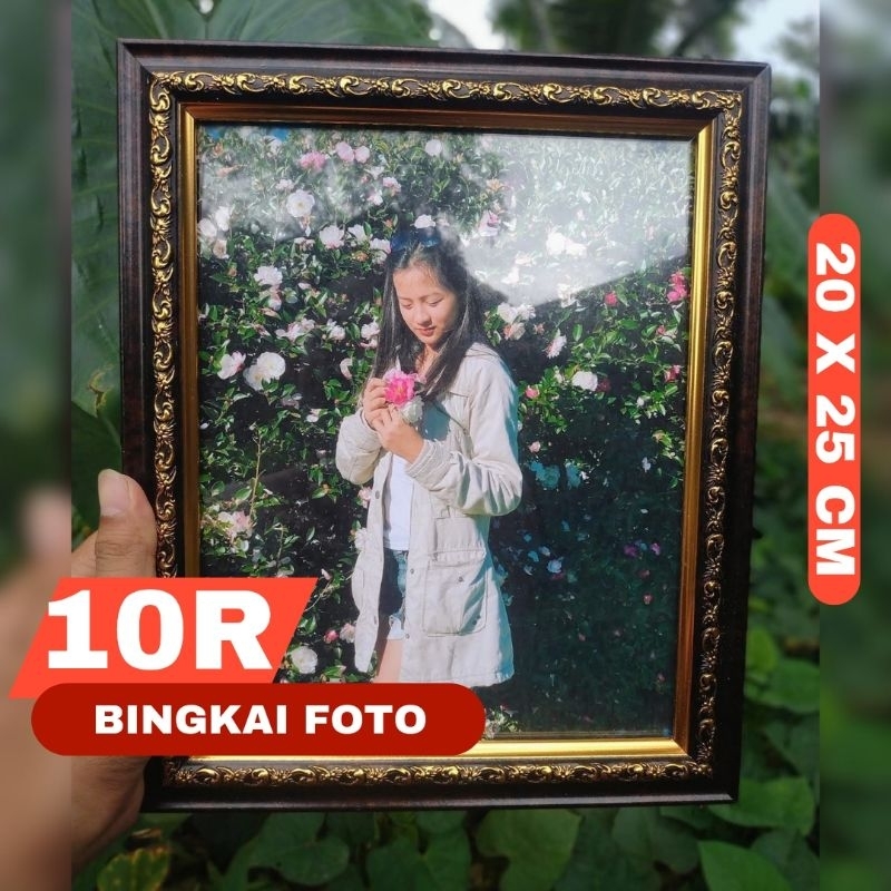 PROMO BINGKAI 10R UKIR COKLAT / FRAME UKIR BLACK GOLD 10R / BINGKAI UKIR HITAM EMAS 10R